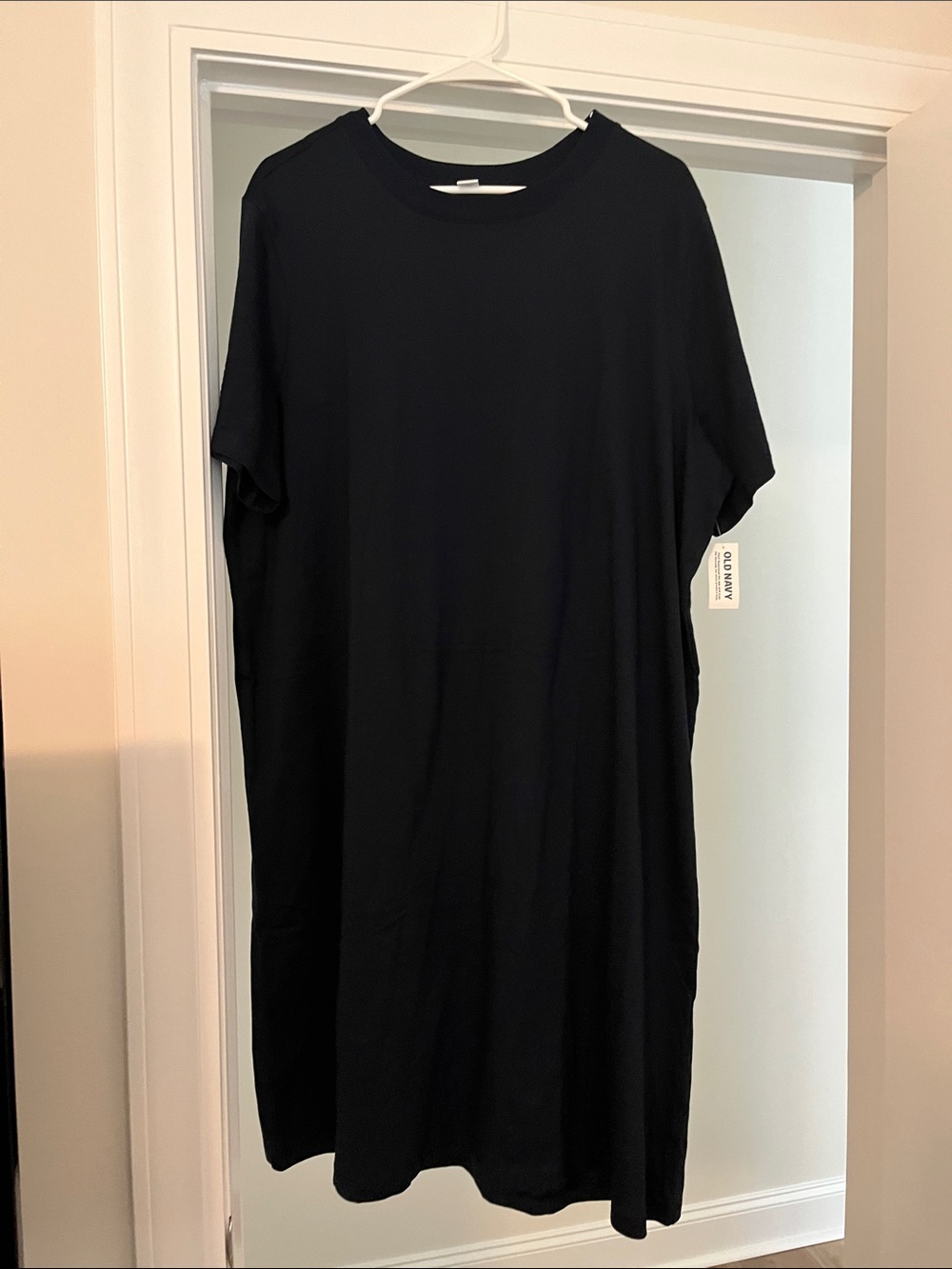 Old Navy Black Short-Sleeve T-Shirt Dress